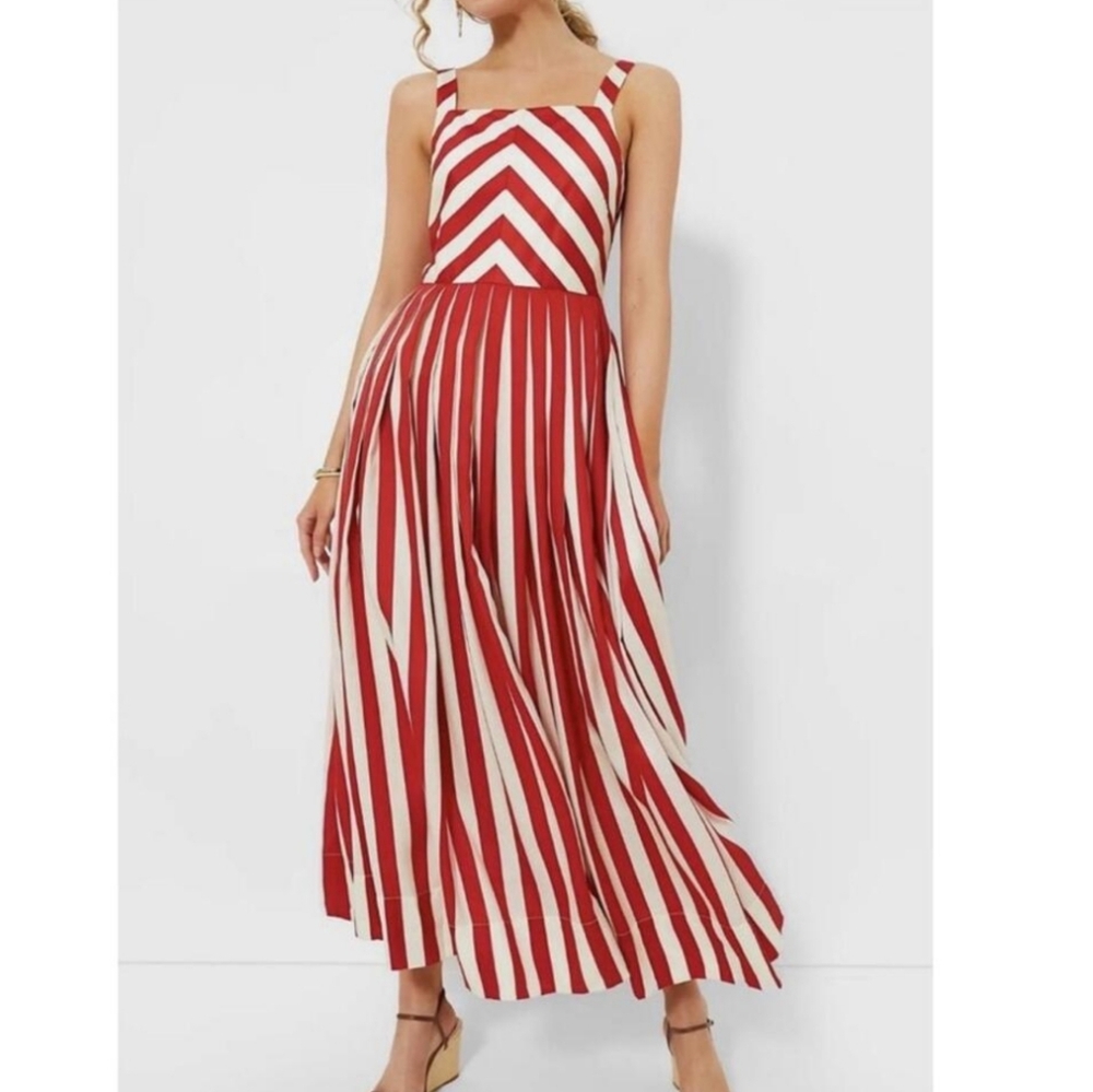 Tuckernuck Red and White Striped Maxi Dress